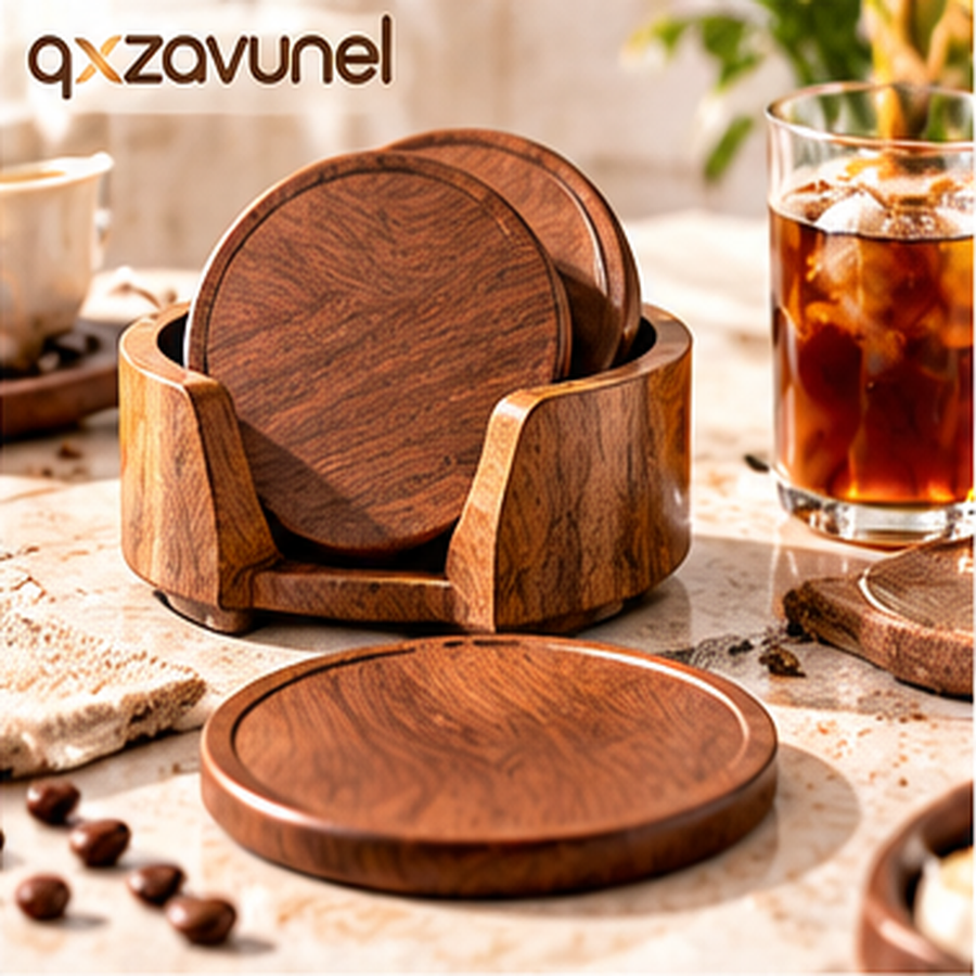 qxzavunel™ Wooden Coffee Coasters