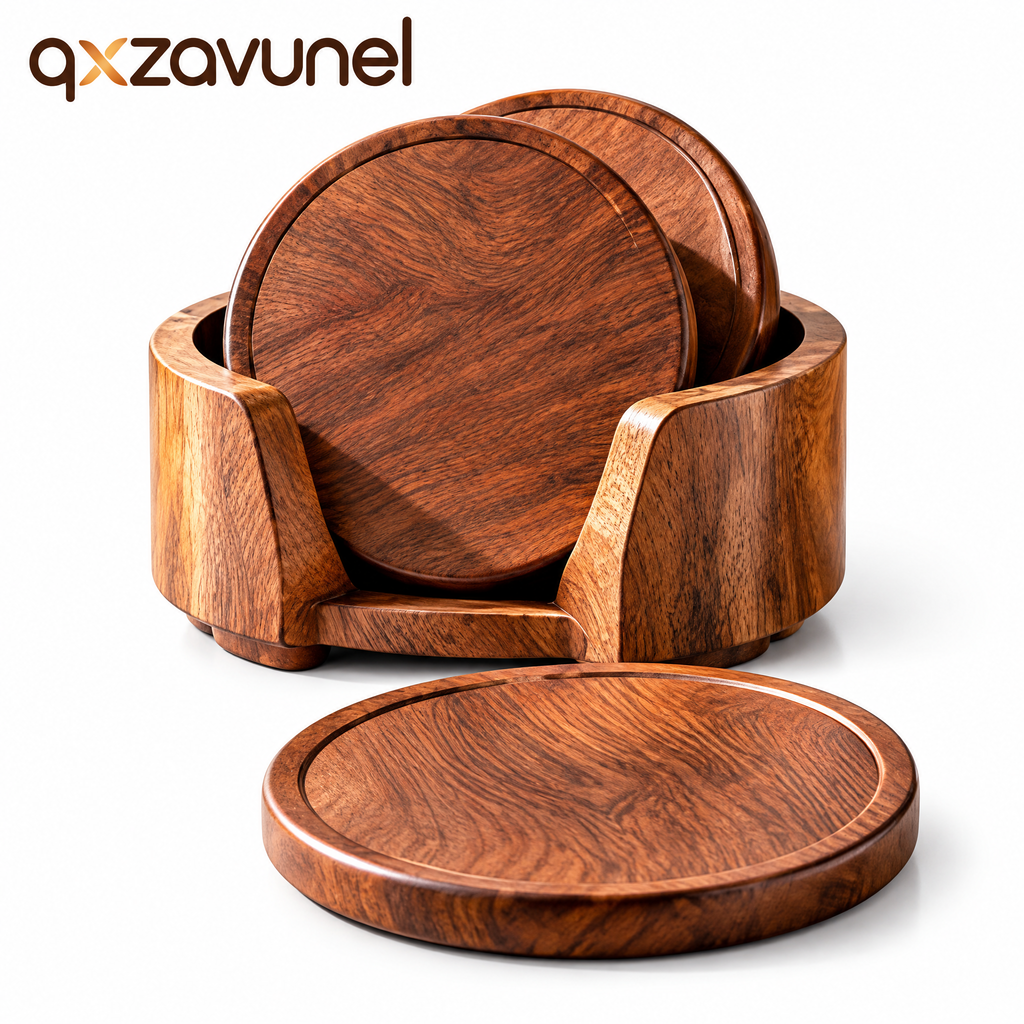 qxzavunel™ Wooden Coffee Coasters