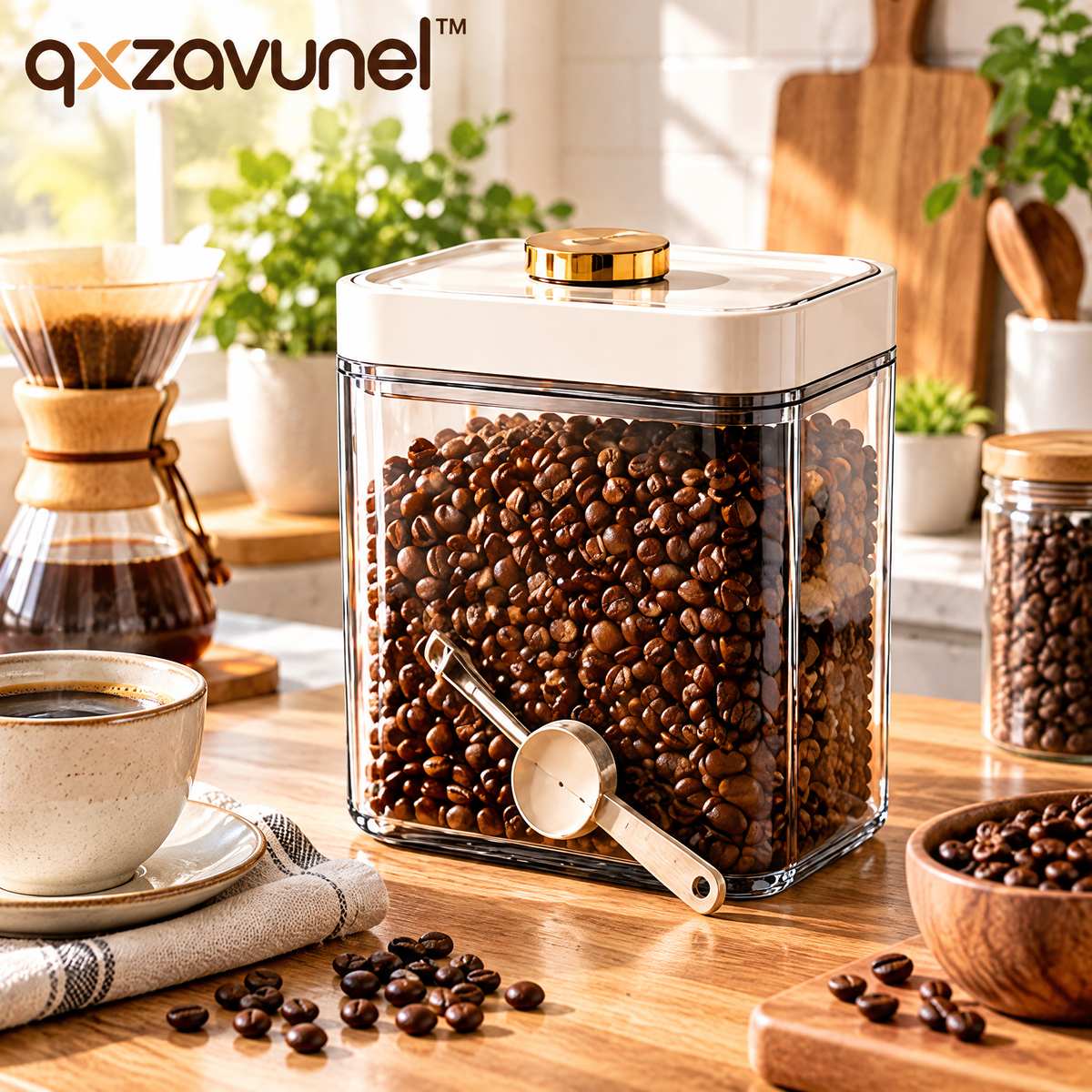 qxzavunel™ Airtight Coffee Bean Container