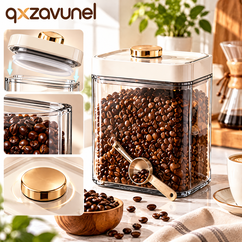 qxzavunel™ Airtight Coffee Bean Container